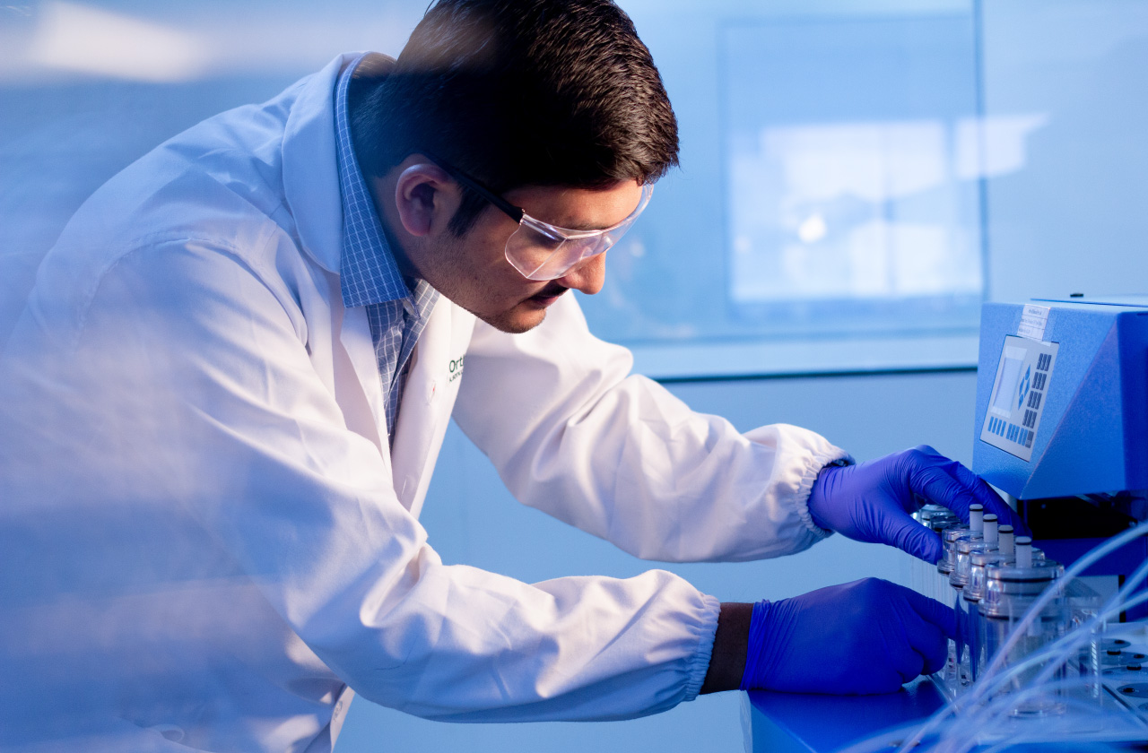 Laboratory technician who tests the solid-state properties of an active pharmaceutical ingredient (API).